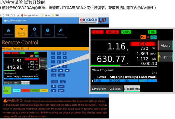 I/V特性試驗　試驗開始時